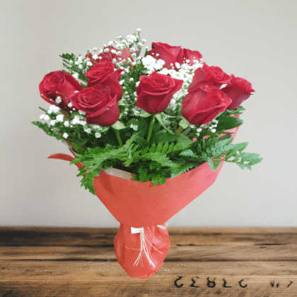 Ramo de 12 rosas rojas