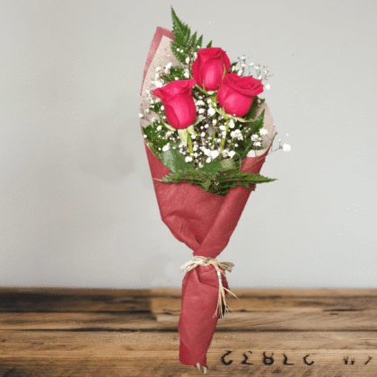 Ramo 3 rosas rojas